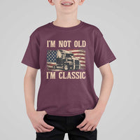 I'm Not Old I'm Classic T Shirt For Kid Vintage Distressed Big Rig 18 Wheeler Driver