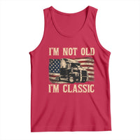 I'm Not Old I'm Classic Tank Top Vintage Distressed Big Rig 18 Wheeler Driver