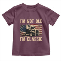 I'm Not Old I'm Classic Toddler T Shirt Vintage Distressed Big Rig 18 Wheeler Driver