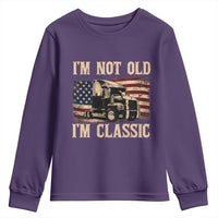 I'm Not Old I'm Classic Youth Sweatshirt Vintage Distressed Big Rig 18 Wheeler Driver