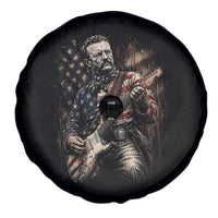 Teddy Roosevelt Playing Guitar 4th of July Spare Tire Cover