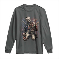 Teddy Roosevelt Playing Guitar 4th of July Long Sleeve Shirt
