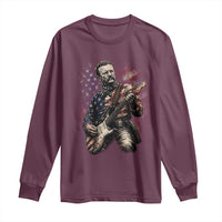 Teddy Roosevelt Playing Guitar 4th of July Long Sleeve Shirt