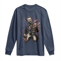 Teddy Roosevelt Playing Guitar 4th of July Long Sleeve Shirt