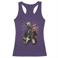 Teddy Roosevelt Playing Guitar 4th of July Racerback Tank Top