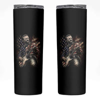 Teddy Roosevelt Playing Guitar 4th of July Skinny Tumbler