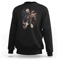 Teddy Roosevelt Playing Guitar 4th of July Sweatshirt