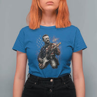 Teddy Roosevelt Playing Guitar 4th of July T Shirt For Women