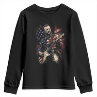 Teddy Roosevelt Playing Guitar 4th of July Youth Sweatshirt