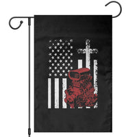 Classic Big Block Blower Garden Flag Patriotic Racing Engine American Flag Christian Cross