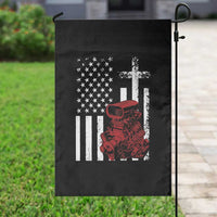 Classic Big Block Blower Garden Flag Patriotic Racing Engine American Flag Christian Cross