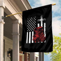 Classic Big Block Blower Garden Flag Patriotic Racing Engine American Flag Christian Cross