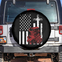 Classic Big Block Blower Spare Tire Cover Patriotic Racing Engine American Flag Christian Cross