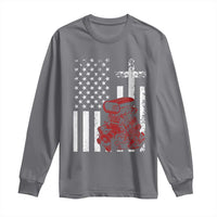 Classic Big Block Blower Long Sleeve Shirt Patriotic Racing Engine American Flag Christian Cross