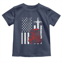 Classic Big Block Blower Toddler T Shirt Patriotic Racing Engine American Flag Christian Cross