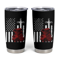 Classic Big Block Blower Tumbler Cup Patriotic Racing Engine American Flag Christian Cross