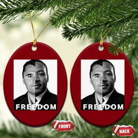 Freedom Charlie Kirk Ceramic Ornament Martin Luther King Jr - Wonder Print Shop