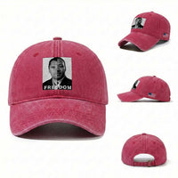 Freedom Charlie Kirk Washed Cotton Baseball Cap Martin Luther King Jr