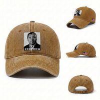 Freedom Charlie Kirk Washed Cotton Baseball Cap Martin Luther King Jr