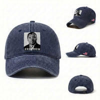 Freedom Charlie Kirk Washed Cotton Baseball Cap Martin Luther King Jr