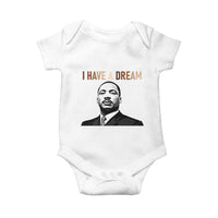Martin Luther King Jr Baby Onesie I Have a Dream Cool Melanin Black History - Wonder Print Shop