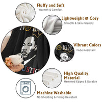 Martin Luther King Jr Throw Blanket No Kings Just Justice - Wonder Print Shop