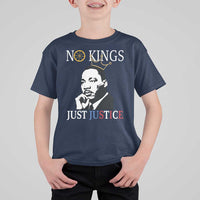 Martin Luther King Jr T Shirt For Kid No Kings Just Justice - Wonder Print Shop