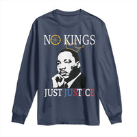 Martin Luther King Jr Long Sleeve Shirt No Kings Just Justice - Wonder Print Shop