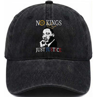 Martin Luther King Jr Washed Cotton Baseball Cap No Kings Just Justice