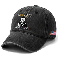 Martin Luther King Jr Washed Cotton Baseball Cap No Kings Just Justice