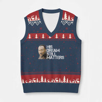 His Dream Still Matters V-Neck Knit Sweater Vest Martin Luther King Jr - Wonder Print Shop