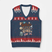 Martin Luther King Jr V-Neck Knit Sweater Vest Black History Melanin African American - Wonder Print Shop