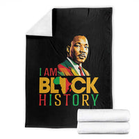 I Am Black History Throw Blanket Martin Luther Jr King African American Pride - Wonder Print Shop