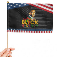 I Am Black History Patriotic Handheld Flag Martin Luther Jr King African American Pride