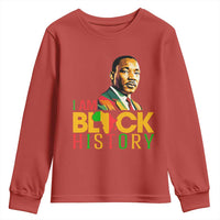 I Am Black History Youth Sweatshirt Martin Luther Jr King African American Pride - Wonder Print Shop