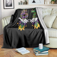 67 Mardi Gras Meme Throw Blanket Funny Six Seven Hand Carnival Trendy