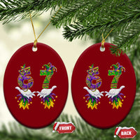 67 Mardi Gras Meme Ceramic Ornament Funny Six Seven Hand Carnival Trendy