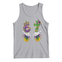67 Mardi Gras Meme Tank Top Funny Six Seven Hand Carnival Trendy