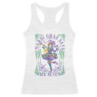 67 Mardi Gras Racerback Tank Top Funny Six Seven Carnival Trendy
