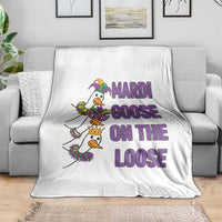 Funny Mardi Gras Throw Blanket Louisiana Carnival Silly Goose Festival