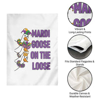 Funny Mardi Gras Garden Flag Louisiana Carnival Silly Goose Festival