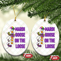 Funny Mardi Gras Ceramic Ornament Louisiana Carnival Silly Goose Festival
