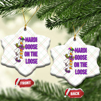 Funny Mardi Gras Ceramic Ornament Louisiana Carnival Silly Goose Festival