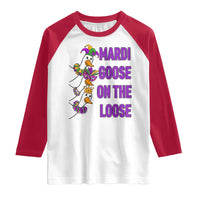 Funny Mardi Gras Raglan Shirt Louisiana Carnival Silly Goose Festival
