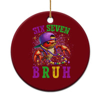 67 Mardi Gras Ceramic Ornament Funny Crawfish Six Seven Bruh Meme