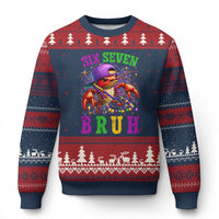 67 Mardi Gras Ugly Christmas Sweater Funny Crawfish Six Seven Bruh Meme