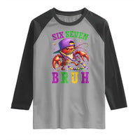67 Mardi Gras Raglan Shirt Funny Crawfish Six Seven Bruh Meme