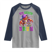 67 Mardi Gras Raglan Shirt Funny Crawfish Six Seven Bruh Meme