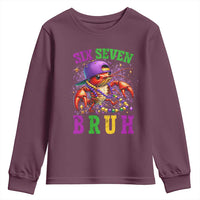 67 Mardi Gras Youth Sweatshirt Funny Crawfish Six Seven Bruh Meme