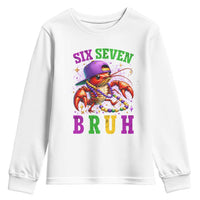 67 Mardi Gras Youth Sweatshirt Funny Crawfish Six Seven Bruh Meme